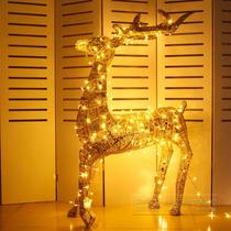 Christmas wrought iron deer 1 2 meters leg raising elk shop window pile head Christmas tree scene arrangement orchestration 1 meter