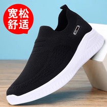 2021 New Tide spring old Beijing cloth shoes men fly woven light driving shoes a pedal dad casual net shoes