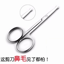 Stainless steel small scissors nose hair trimmer round head small scissors special eyebrow cutter for makeup