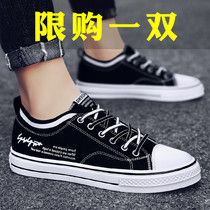 Canvas shoes men 2021 new trend wild trendy shoes autumn flat shoes summer low-top cloth shoes casual shoes