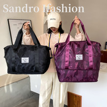  French Sandro Ifashion travel bag female short-distance portable large-capacity student travel bag Lightweight and waterproof