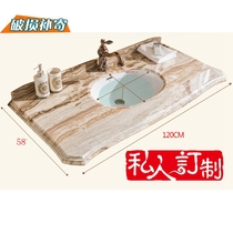 Customized natural stone marble wash basin bathroom cabinet wall wash table double basin single Basin