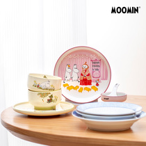Moomin Chinese tableware combination Household cute ceramic dishes chopsticks spoon set housewarming creative gift box