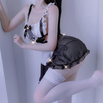 Sexy emotional underwear show Transparent temptation small breasts thin lace tease Little nurse maid passion suit