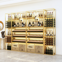 Restaurant creative floor-to-ceiling multi-layer wine cabinet winery European-style luminous red wine storage display rack display wine rack