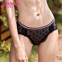 Fendipoems new retro INS Wind web yarn Sexy comfort Pack Hip Bump Color Wave Dot Low Waist Triangle Pants F200122