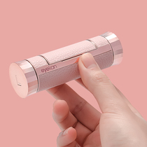 Contact lens box Womens lambskin lipstick Advanced sense portable simple eye-shaped companion care storage contact lens box