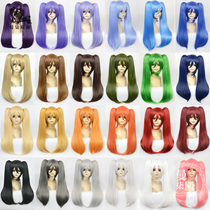 (Spot) 60cm long tiger mouth clip Double tiger mouth clip wig Single and double ponytail 24 color Cos wig