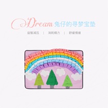 The Pamby Rabbit Dreams Rainbow Mat Adds Fun Easing Anxiety Stare Stress Slow Food Puzzle Sniffing Mat Christmas