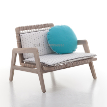 Modern Minimalist Style Board Room Fabric leather Designer Single Casual Couch Hotel Villa single chair Chair Surround