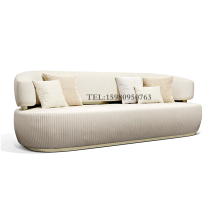 Italian light luxury model room living room three-person sofa combination modern minimalist sales office hotel reception furniture customization