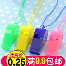 Plastic color with rope whistle referee whistle fan whistle children toy whistle OK whistle bbwhistle