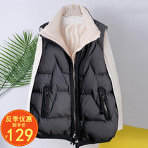 Explosive down vest womens short 2021 autumn and winter new thin horse clip waistcoat anti-season down jacket vest to wear outside