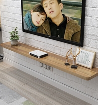 Multi-layer solid wood one-character partition TV set-top box wall shelf modern simple bookshelf decoration frame storage
