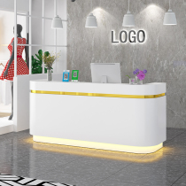 Nordic cashier counter Simple modern clothing store Small beauty salon bar table Company front desk reception desk