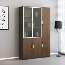 Office wooden filing cabinet boss room cabinet with lock glass floor cabinet office furniture combination high cabinet