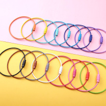 Quality Stainless Creative Color Baking Varnish Wire Rope Car Key Ring Buckle DIY Accessories Versatile Wire Pendant