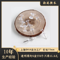 Cork plank pushpins transparent I-shaped nails creative Big Head plastic nails photo wall spikes acrylic labeling nails
