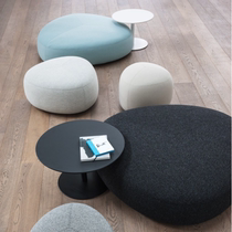 Net red pebble stool Creative shoe stool Sofa pier round stool low stool Fabric household KTV fitting room stool
