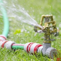 Garden watering ground insert 360-degree rotating waterbird pulse tandem nozzle metal pin zinc alloy sprinkler