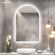 Arch smart bathroom mirror light luxury wind toilet toilet mirror with light anti-fog toilet vanity mirror hanging wall