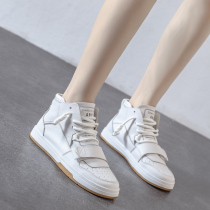 A D Hepburn ~ 2021 New Wild comfortable leather high-top autumn winter Net red White xie female hat