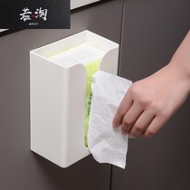The box with wash towel hanging wall Wall wall hanging wall drawing paper box wall kitchen paper towel pasted wall hanging upside down