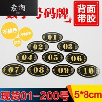 Dining Room Sticker Gold Color Table Guest House Locker Digital Dining Room Plate Company Doorplate Locker plate number plate number billiard