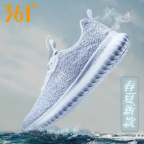 361 Men Shoes New Spring Students Running Shoes Grey White Mesh Surface Breathable 361 Degrees Sneakers Men Summer Casual Shoes
