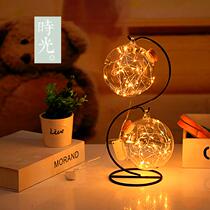 LED lamp wishing bottle luminous Lucky Star glass wooden cork bottle creative bottle ornaments bottle hanging bottle Star bottle