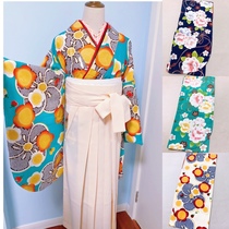 Japanese Kimono ladies two feet sleeve bathrobe dress retro dress traditional adult graduation ceremony and style photo tour