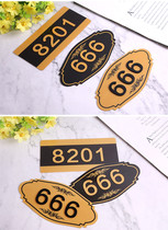 Door plate customized digital floor card room brand hotel office room home number plate sticker self-adhesive