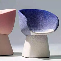 Glass GRP Creative Gradient Color Anomalous Chair Bicolor Casual Dining Chair Designer Sales Office in talks to receive a single chair