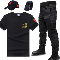 Summer special forces tactical short-sleeved T-shirt suit Mens and womens thin military uniforms outdoor field army fan training clothes