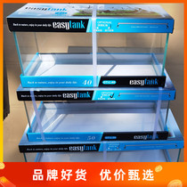 Fish tank super white hot bending gold crystal small medium-sized desktop aquarium landscaping window sill living room goldfish tank Betta partition tank