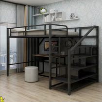 Childrens attic bed wrought iron elevated sheets upper adult duplex second floor space saving upper and lower laying iron rack bed bed table