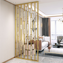 Entry door simple stainless steel decorative partition metal bedroom living room titanium modern screen glass light luxury porch