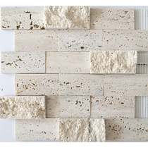 Beige cave stone Mosaic wall stickers Natural stone marble 3d cultural stone background wall bar bar tile bathroom