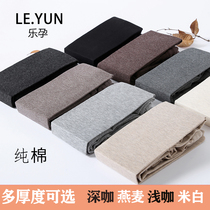 Pure cotton maternity leggings socks beige plus velvet thickened autumn and winter models stepping on feet oatmeal nine-point striped pantyhose