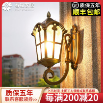 Exterior Wall Lamp Villa Big Doorway Outdoor Waterproof Super Bright Outdoor Courtyard Light Balcony Corridor Retro Solar Wall Lamp