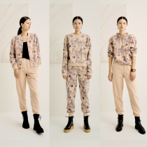 ^@^ Fashionable fine B into the king and knight retro pattern Terry velvet sweatshirt sweater jacket pants