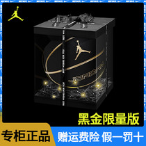 AJ Jordan basketball black gold nike nike blue ball game training wear-resistant concrete outdoor 7 mens gift box