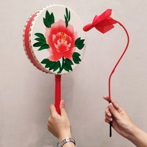 Tibetan cowhide hot bar drum handle drum dance painting hand drum adult children hot bar drum