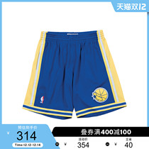 Mitchellness Warriors 95-96 year SW fans version retro pants MN casual basketball NBA shorts