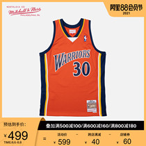 Mitchellness MN Curry 09-10 Warriors SW retro jersey Basketball uniform mesh vest tide BF