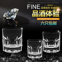Whiskey cup thick-bottomed hexagon Cup foreign mug beer glass cup tea cup drink juice cup Bar Restaurant water Cup