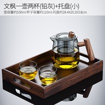 Japanese glass teapot household simple afternoon tea tea fruit tea insulation heating tea set two cups