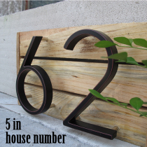 Zinc alloy number house number B & B Hotel Villa room number plate company Department card 125MM black red number