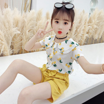 Girl Suit Foreign Air Trendy Children Summer Clothing Kid Girl Summer Tennis Red Suit 4 Two Sets 5 Children 6 years 7