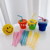 TTK | South Korea beemymagic 300 400ml Cup special plastic straws individually packaged in Indonesia
